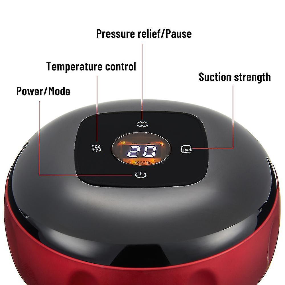 Aparat Masaj Vacuum Electric, Imbunatateste circulatia sanguina, 12 niveluri Lumina Rosie si Presiune Negativa