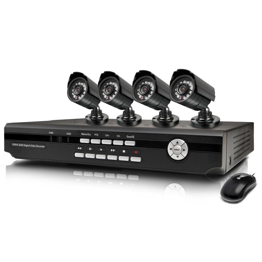 Sistem de supraveghere CCTV, Kit DVR cu 4 camere exterior / interior din metal