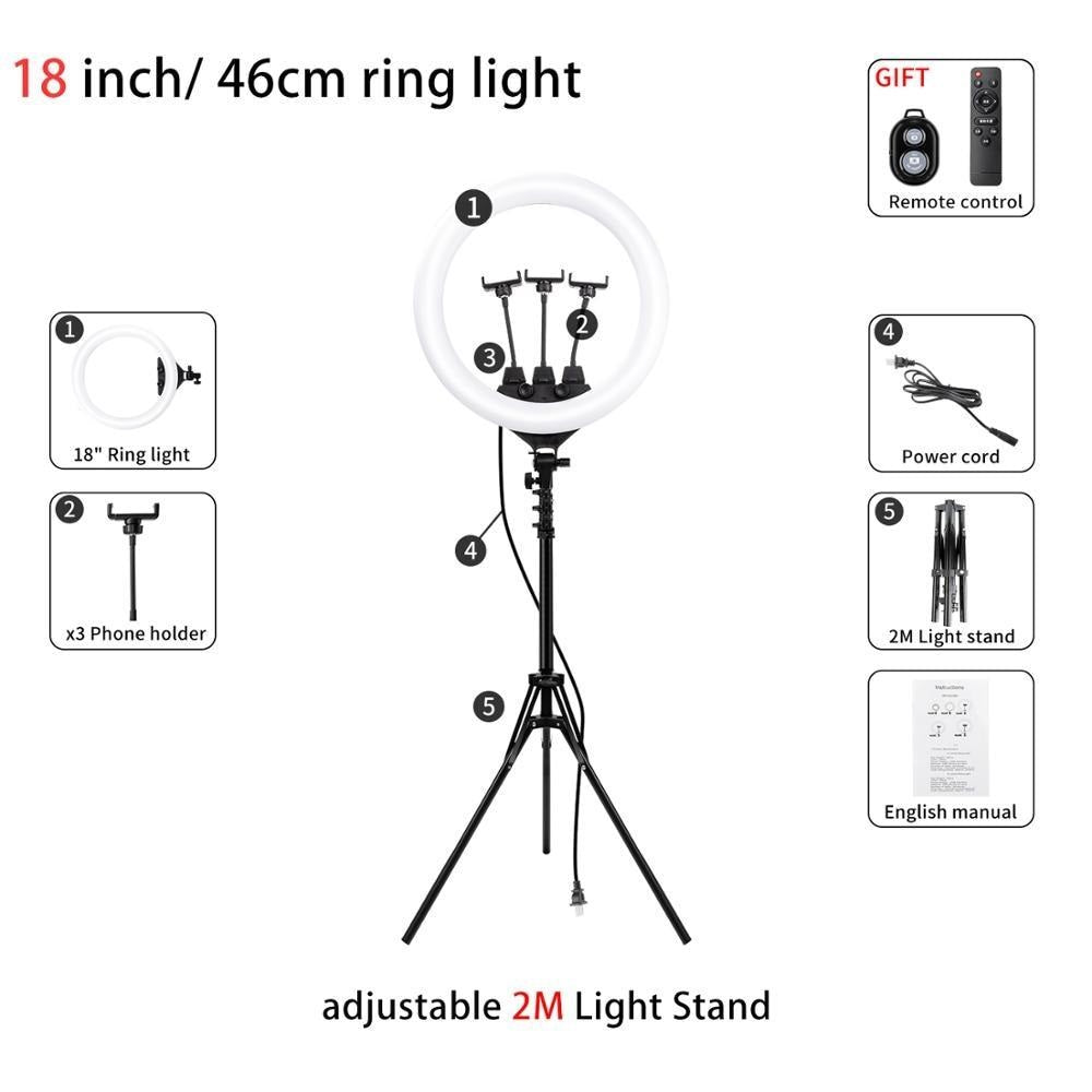 Lampa circulara cu trepied Selfie Ring Light cu LED