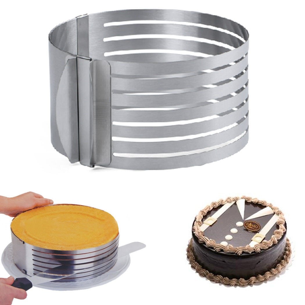 Inel feliator blat de tort ajustabil Cake Ring 8.5cm, 26-28cm