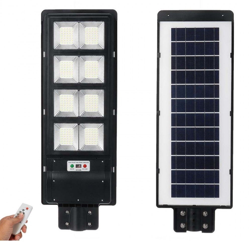 RESIGILAT-Lampa stradala proiector LED cu panou fotovoltaic si senzor, 120W/200W/300W