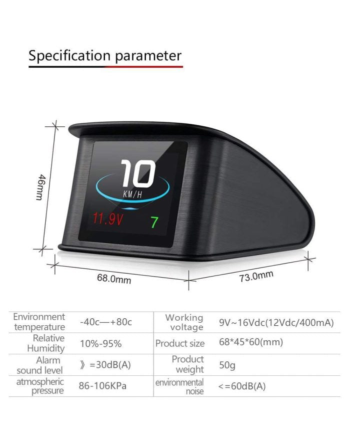 Display Head Up T600 Kilometraj cu GPS