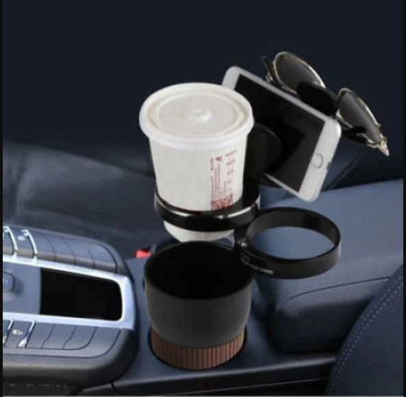 Cana multifunctionala 5 in 1 - suport auto bauturi, telefon, ochelari accesorii