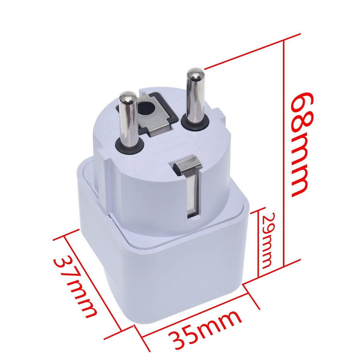 Adaptor universal, pentru priza retea electrica de 110V la 220V cu 10A, UK, USA, EU, AU