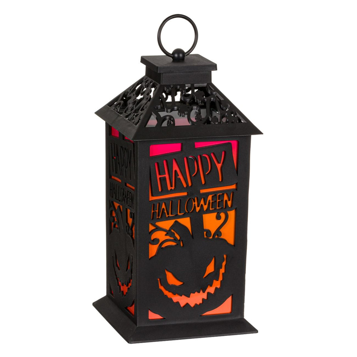 Felinar Decorativ Halloween Dovleac Negru 14x14x28cm