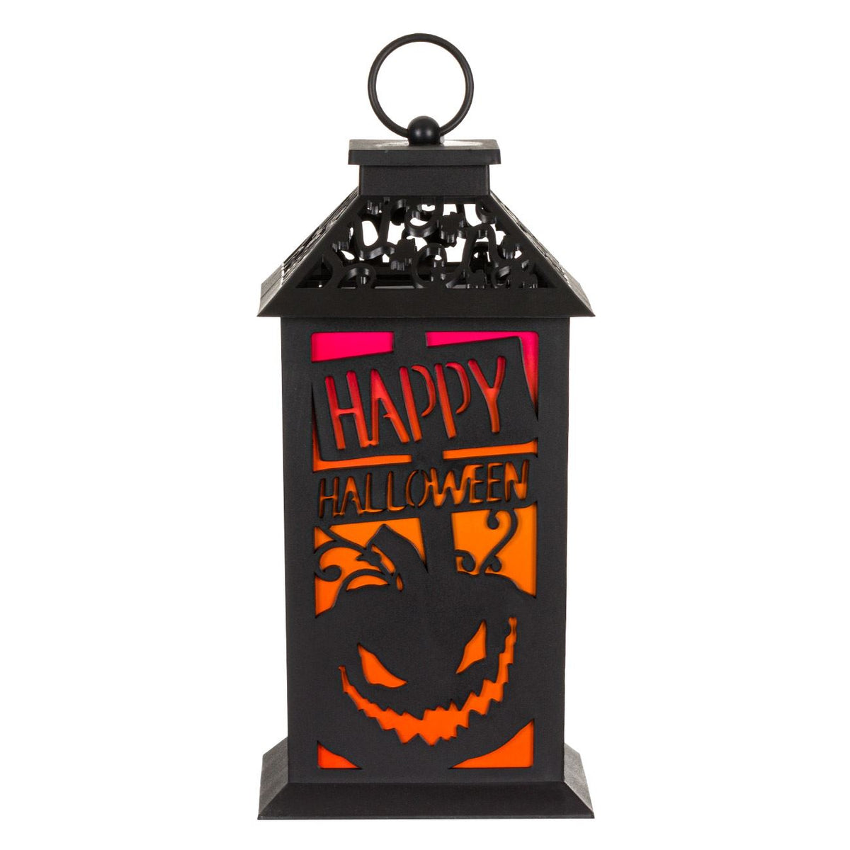 Felinar Decorativ Halloween Dovleac Negru 14x14x28cm