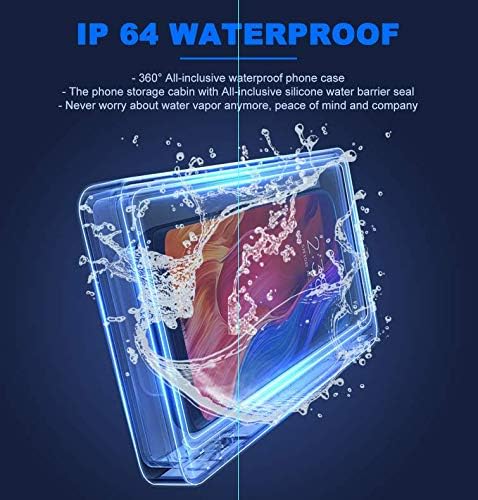 Carcasa Smartphone pentru dus, cu montare pe perete, universala, compatibila 4 - 6.8 inch, Anti-Aburire, Waterproof, Touch Screen