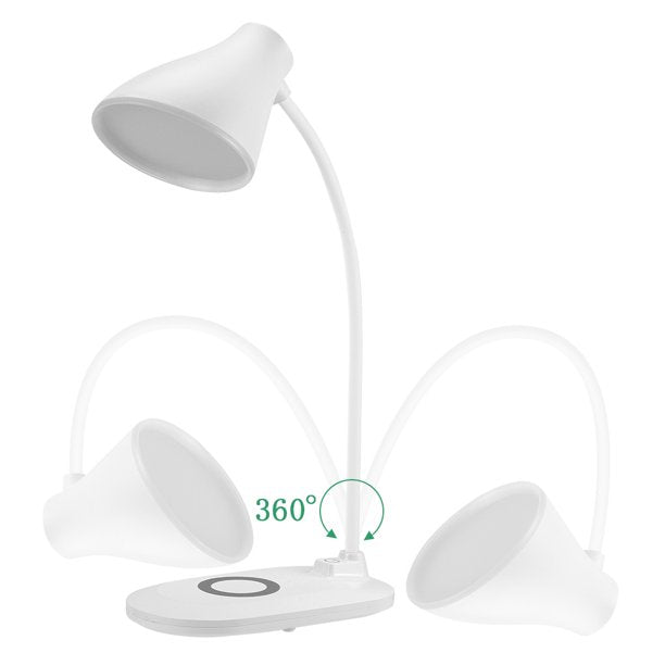 Lampa LED de birou cu functie de incarcare wireless pentru telefoane