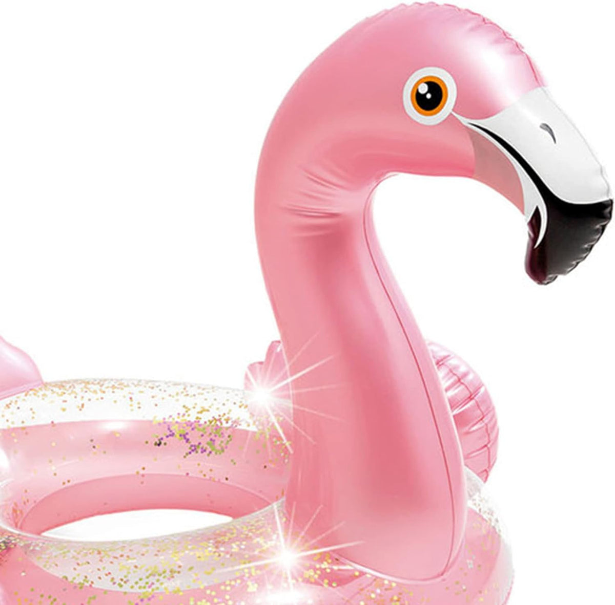 Colac gonflabil pentru copii cu sclipici model Flamingo 56251, 99x89x71cm