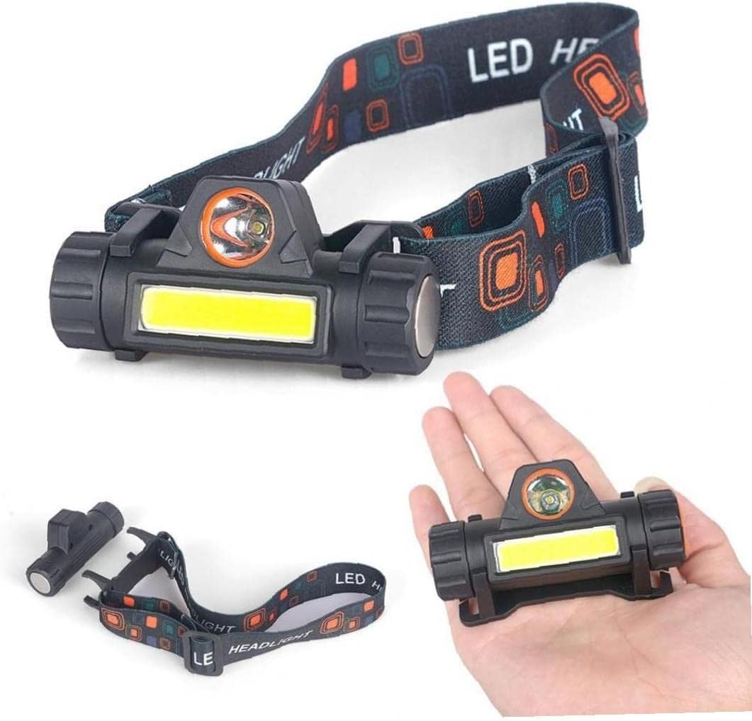 Lanterna frontală cu doua moduri de luminare, reincarcare USB, pentru camping, vânătoare, pescuit