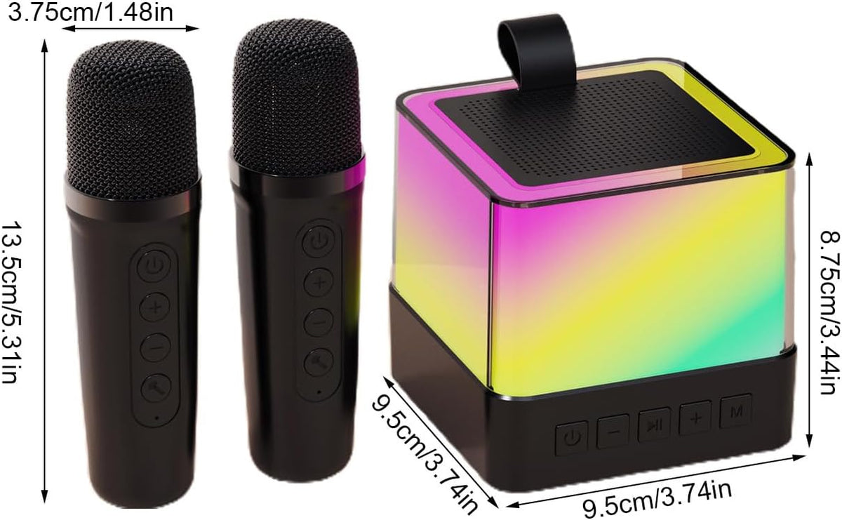 Difuzor Karaoke cu 2 microfoane wireless, bluetooth 5.3