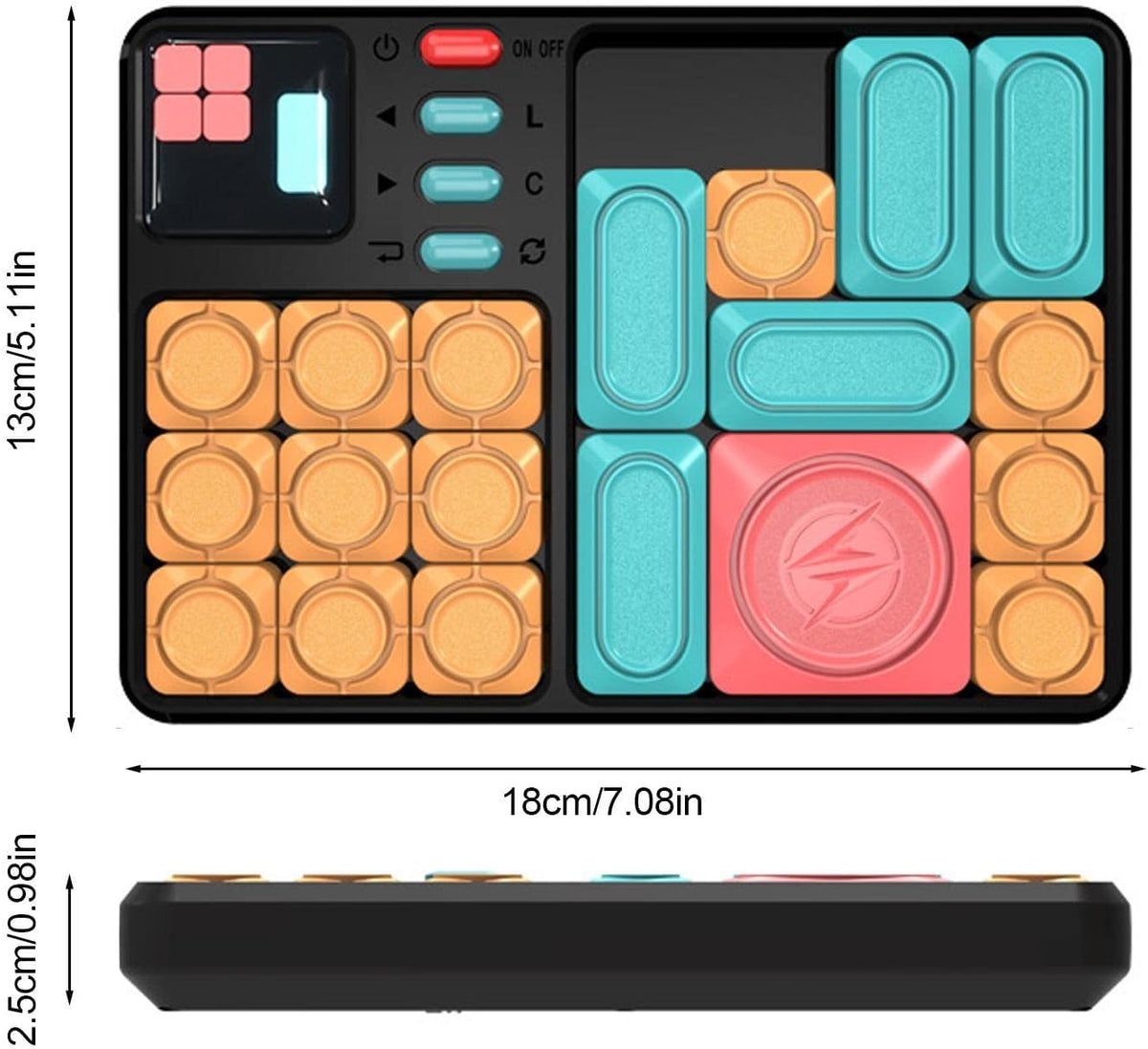 Joc Klotski de gandire logica, blocuri magnetice, slide game, electronic cu sistem AI integrat