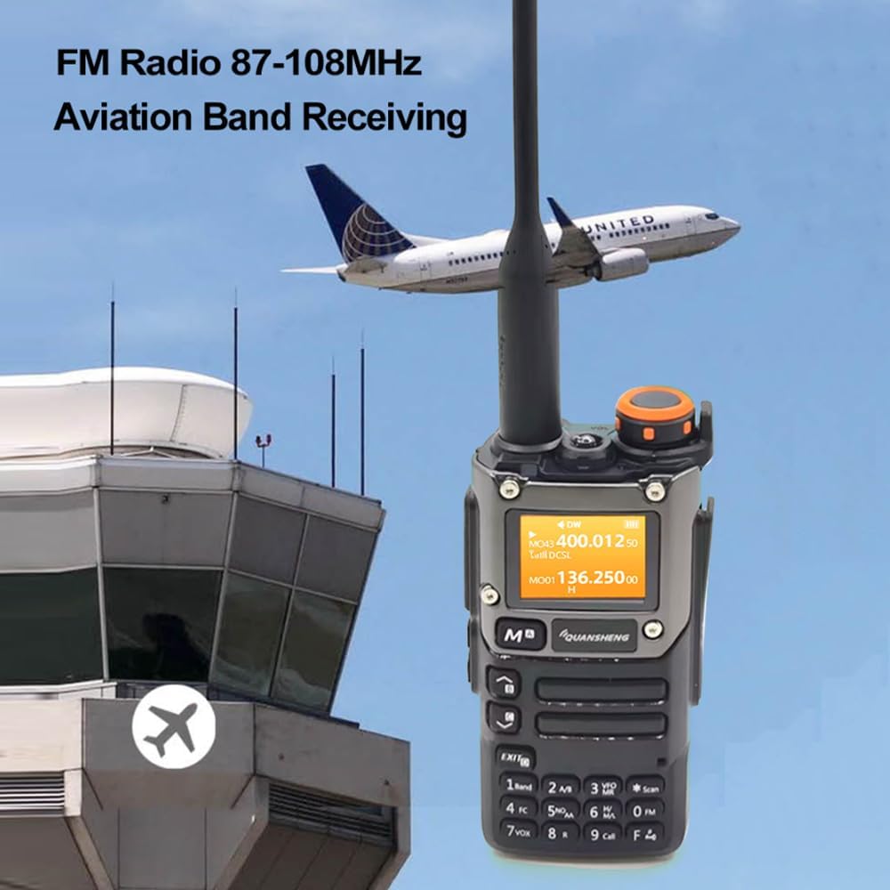 Statie Radio emisie-receptie Walkie Talkie Quansheng UV-K5 5W, UHF, VHF, DTMF, FM Dual Band Two Way Radio, NOAA Weather Alarm