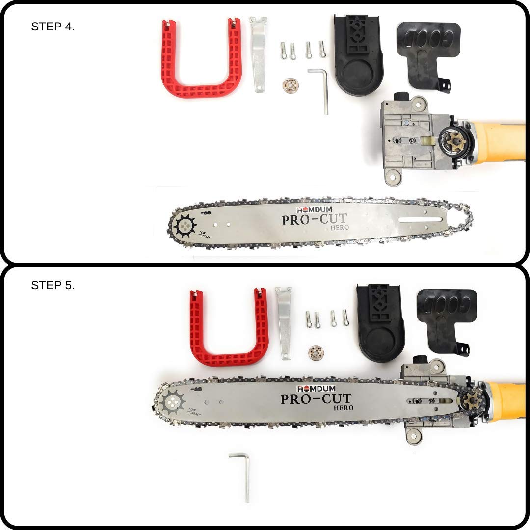 Adaptor lant si lama drujba pentru flex, polizor unghiular 12