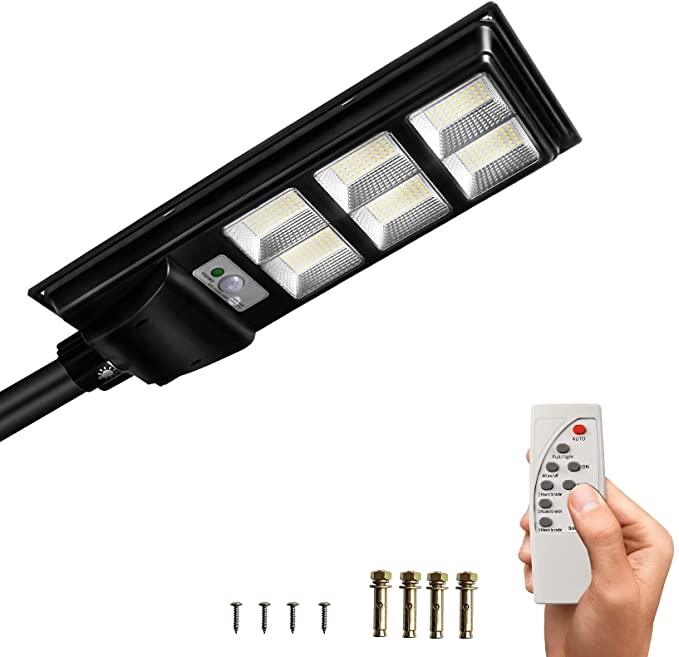 RESIGILAT-Lampa stradala proiector LED cu panou fotovoltaic si senzor, 120W/200W/300W