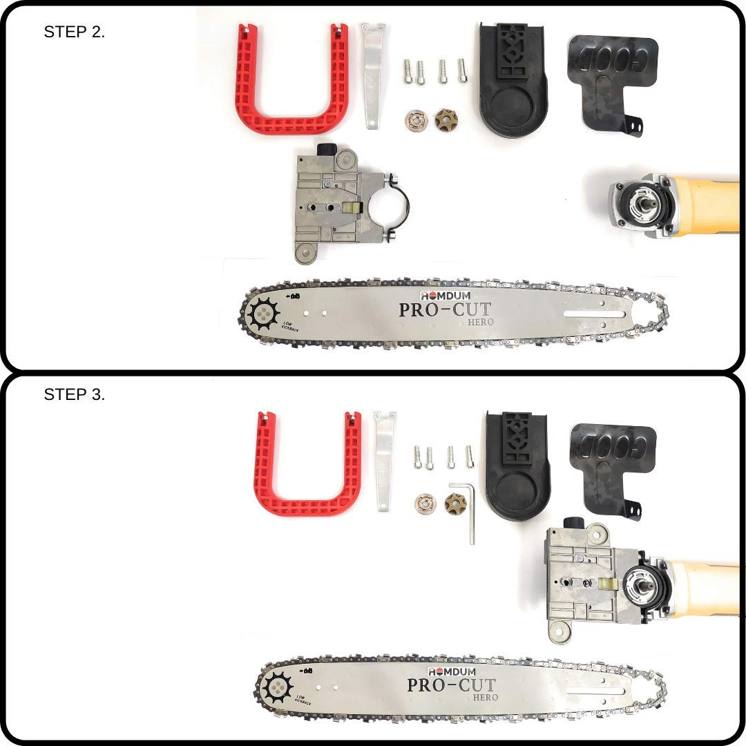 Adaptor lant si lama drujba pentru flex, polizor unghiular 12