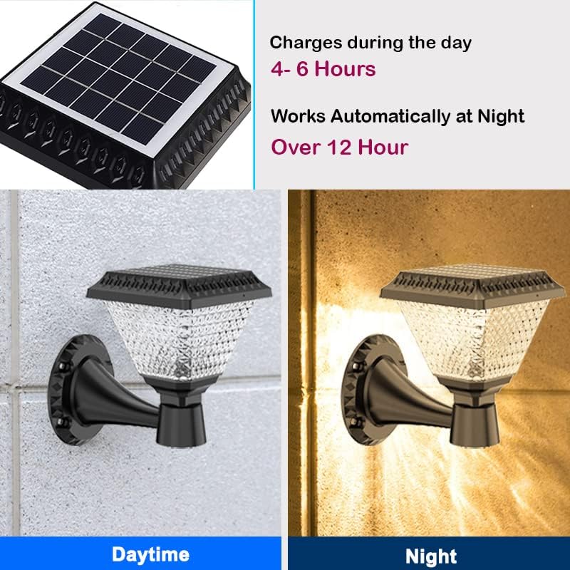 Lampa solara de perete, lumina calda si RGB, cu telecomanda, hexagonala, 6w