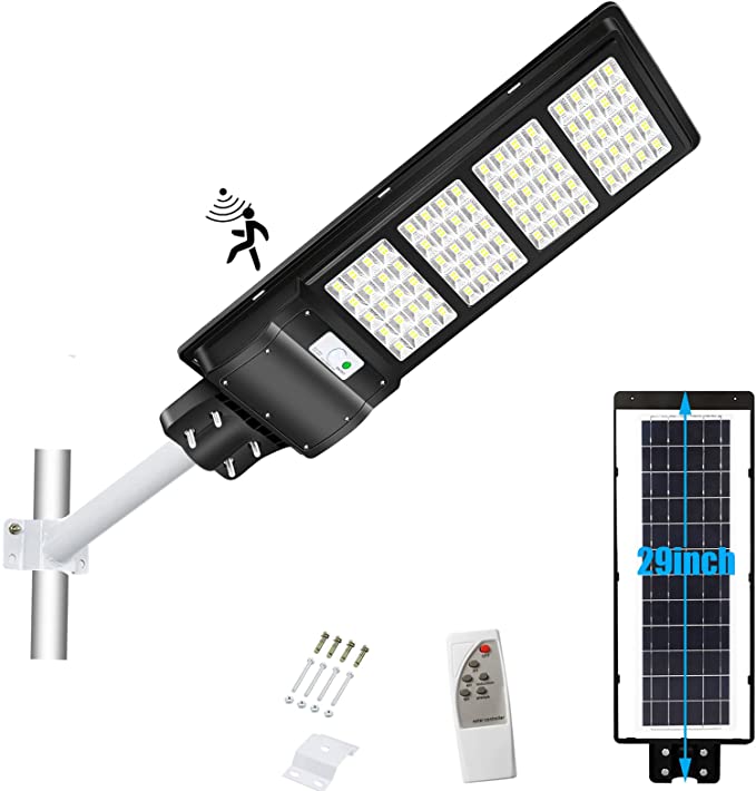 Lampa stradala proiector LED cu panou fotovoltaic + telecomanda si senzor, 120W/200W/300W