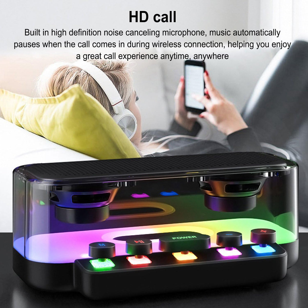 Boxa wireless Bluetooth Z6 in forma de Pian cu tastatura, difuzoare transparente, HiFi 2.0 Stereo, Iluminare RGB, Microfon  incorporat, suport FM/Type-C/TF pentru PC Laptop