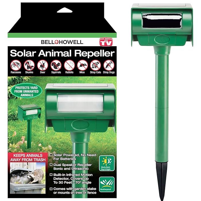 Aparat solar cu ultrasunete pentru animale cu detector miscare pana la 30m