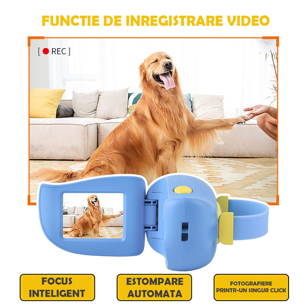 Camera video-foto digitala interactiva cu jocuri pentru copii, full-hd, ecran 2 inch, 1080p, rezistenta la socuri