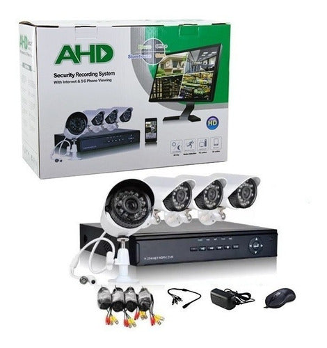 Sistem de supraveghere CCTV, Kit DVR cu 4 camere exterior / interior din metal