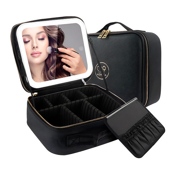 Geanta Cosmetica Pentru Make-up cu Oglinda LED  cu Touch, 26x23x11 cm