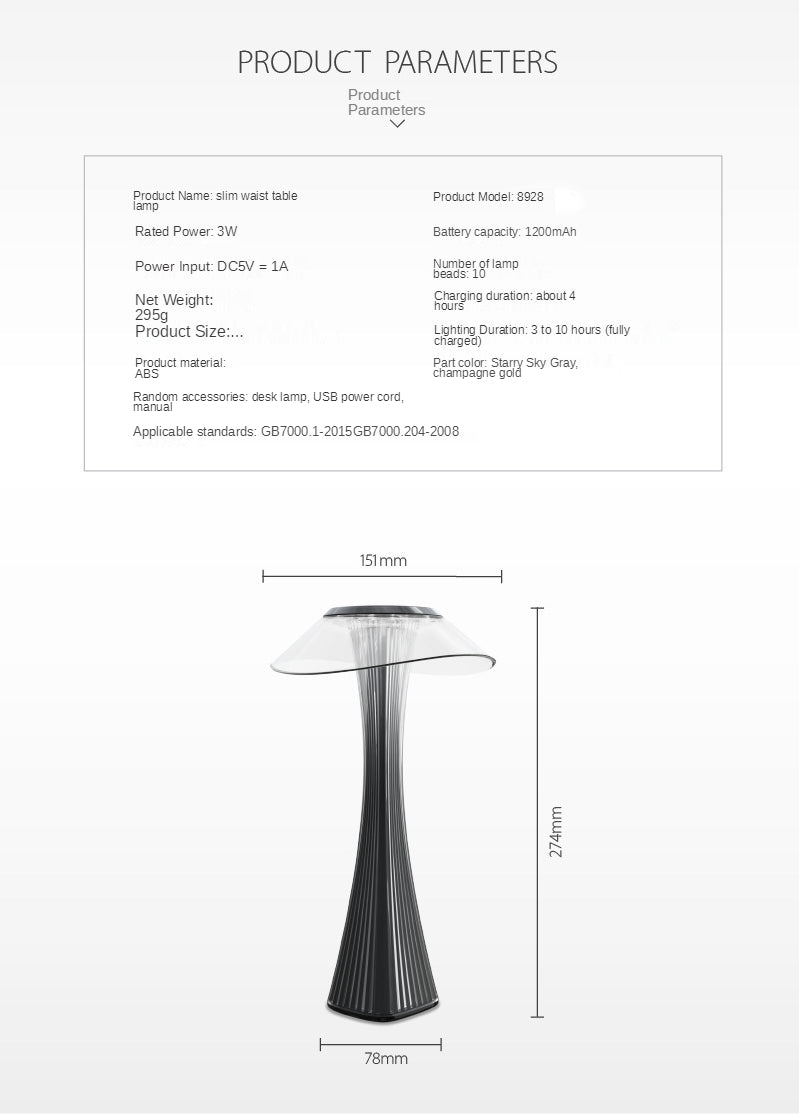 Lampa de masa LED cu touch, incarcare USB, 3 temperaturi de culoare cald/rece/neutru