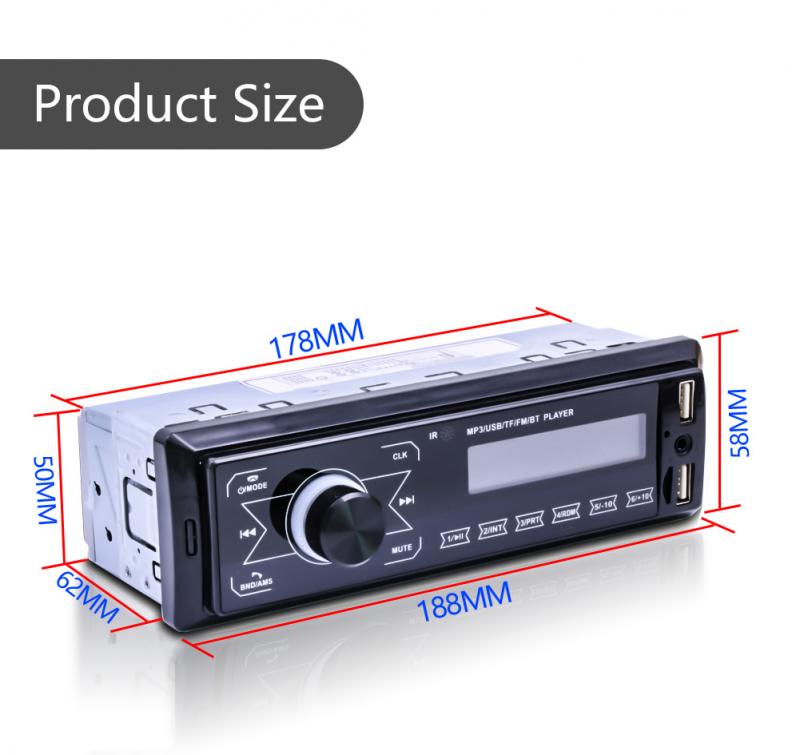 RESIGILAT - Radio MP3 player auto cu touchscreen, bluetooth, USB, microSD, AUX, 4x60W si telecomanda