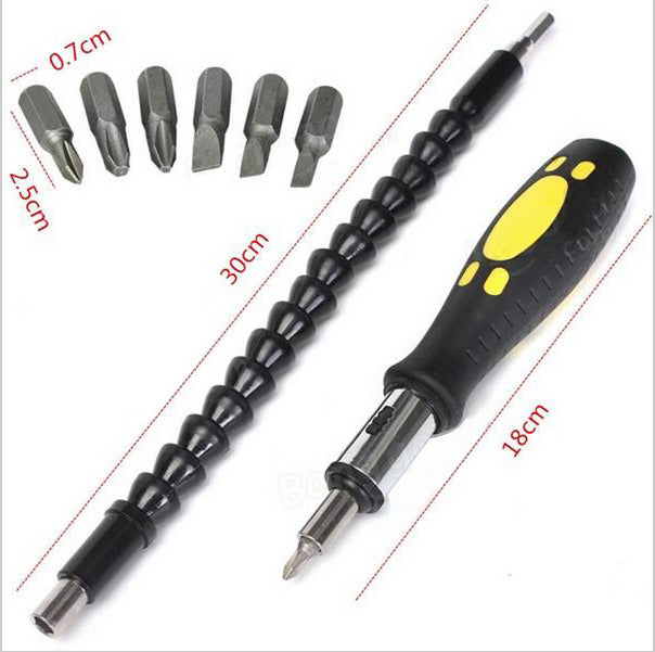 Set extensor flexibil pentru bormasini, surubelnita si biti, Snake Bit