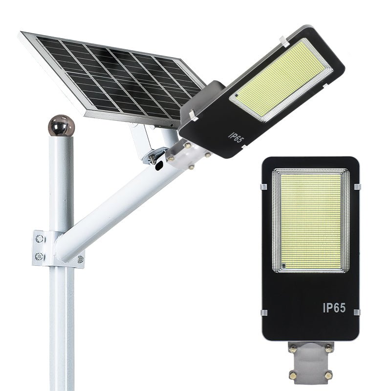 RESIGILAT - Lampa solara stradala LED SMD, cu panou solar, telecomanda si brat montare