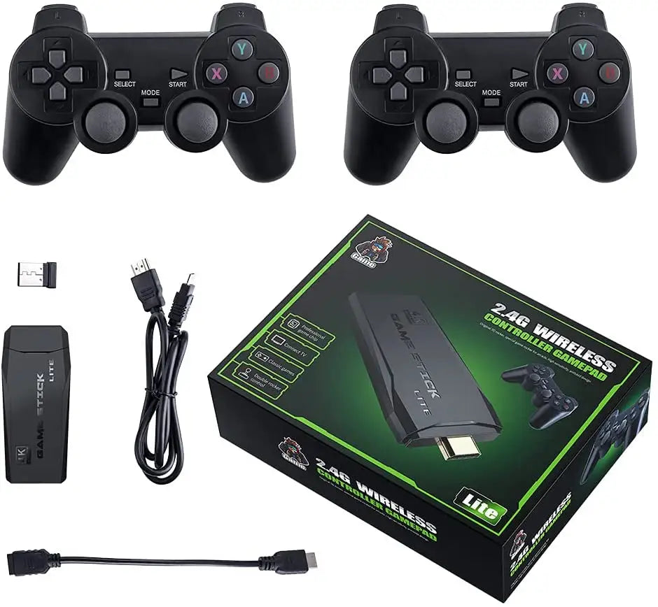 Consola mini jocuri retro M8 Full HD, 2 controllere wireless 2.4G, HDMI