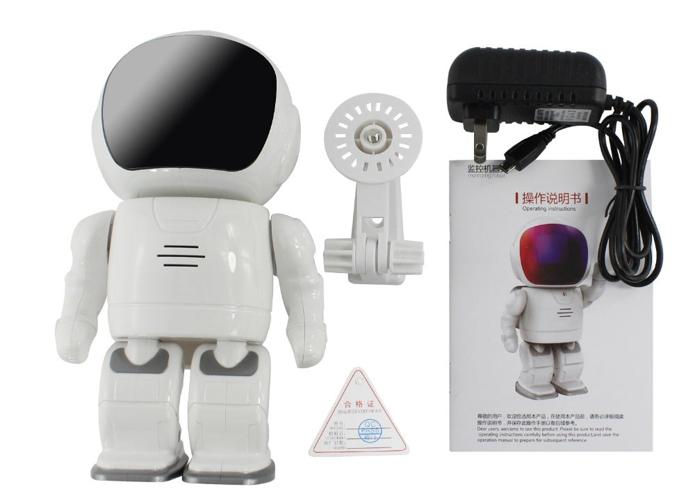 Robot Space Boy A180, Baby Monitor, cu Camera de Supraveghere IP Wireless Integrata, 960P, 1.3 MP HD, Suport Prindere, Alb