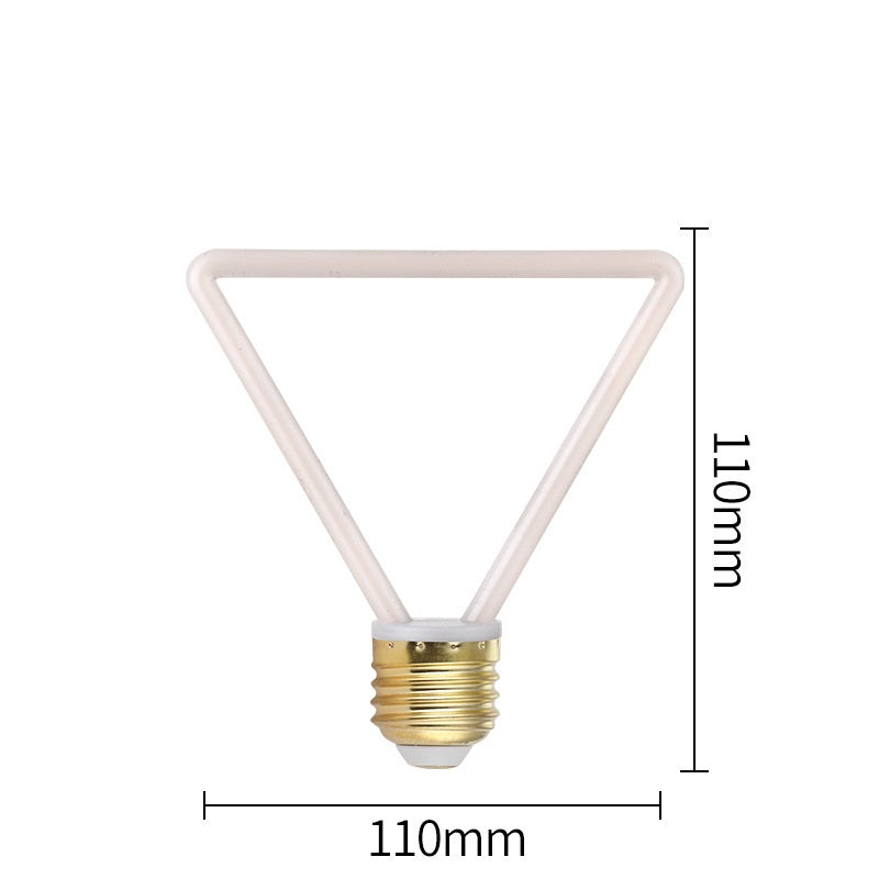 Bec LED 4W cu efect neon, soclu E27, diferite forme, lumina calda