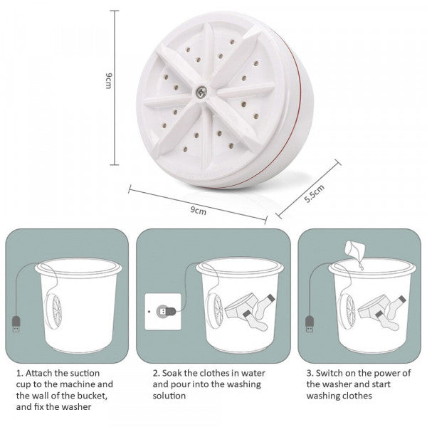 Dispozitiv mini masina de spalat universala pentru rufe si vesela cu ultrasunete, portabil, spalare rapida si convenabila acasa sau in calatorii