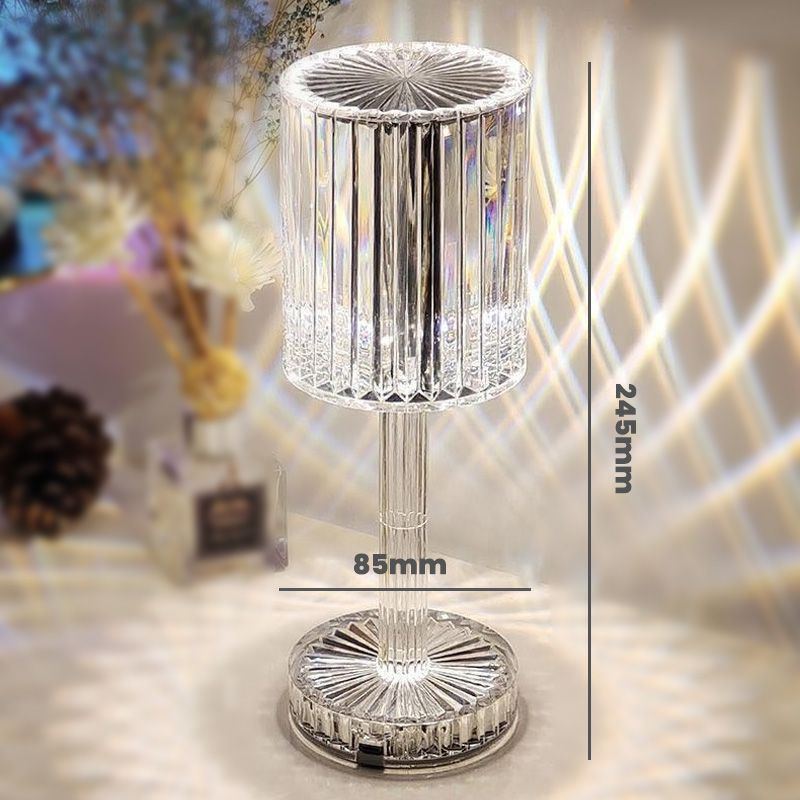 RESIGILAT - Lampa de masa wireless din cristal acrilic cu touch si incarcare prin usb