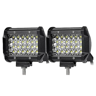 Set 2 Proiectoare LED Auto Off Road, 20 LED-uri, 60W, Dreptunghiulare