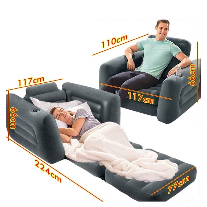 Fotoliu gonflabil extensibil comfort Intex, 66551, 117x224x66cm