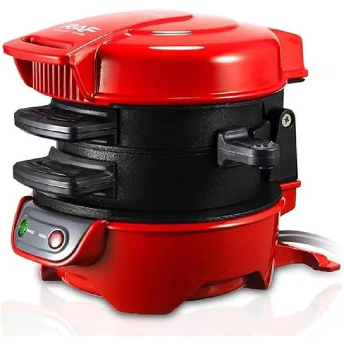 Aparat de facut burgeri sau sandwich-uri RAF 600W, Rosu