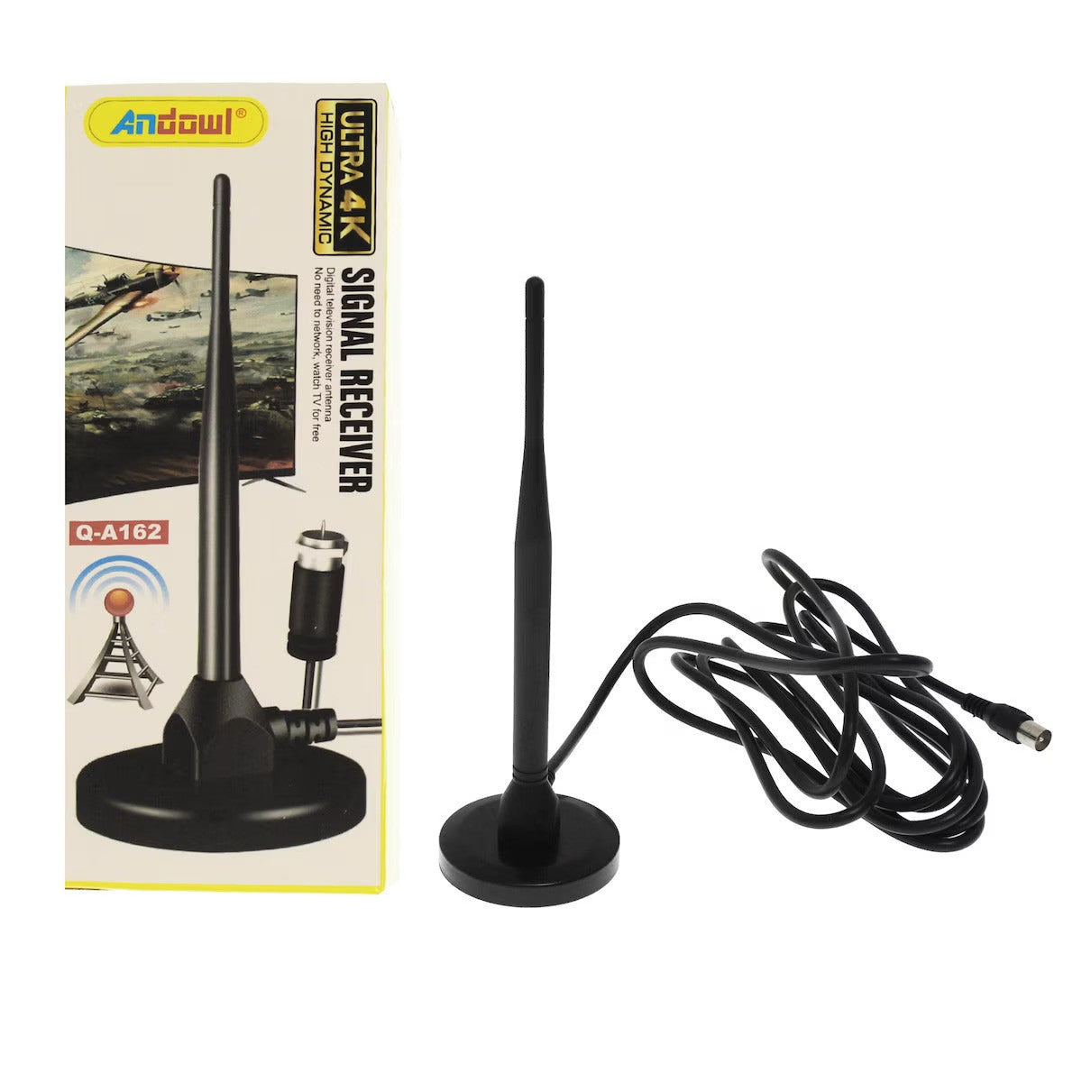 Antena semnal TV Andowl A162 cu baza magnetica 1080p