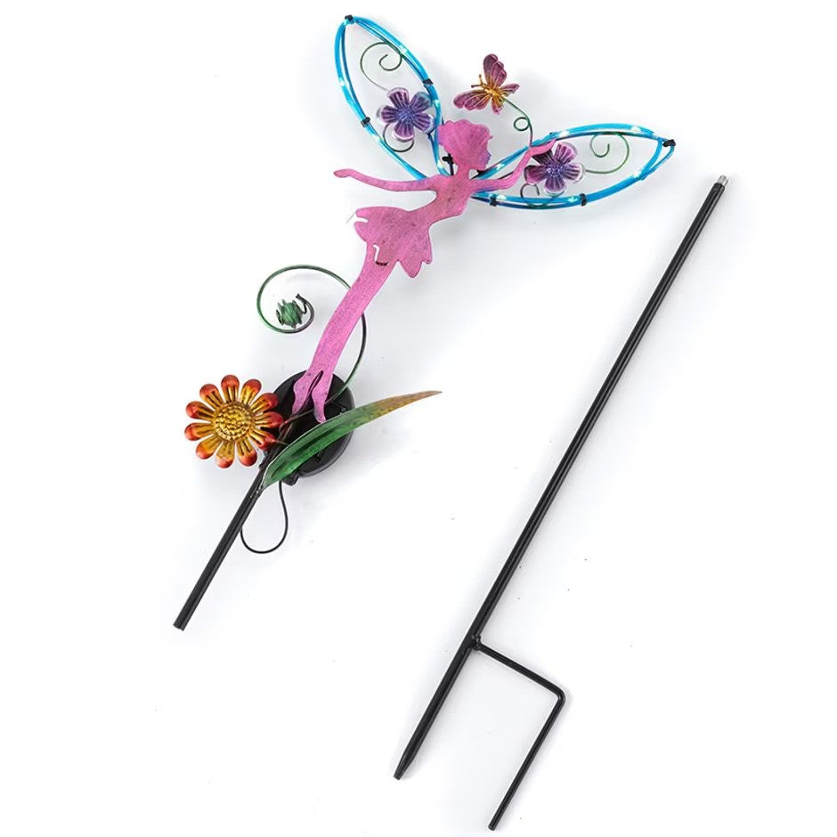 Decoratiune solara pentru gradina Fairy Wings 85 cm