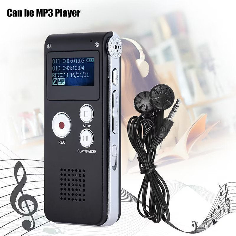 Mini Reportofon digital Andowl Q LY77 16G MP3/WAV negru