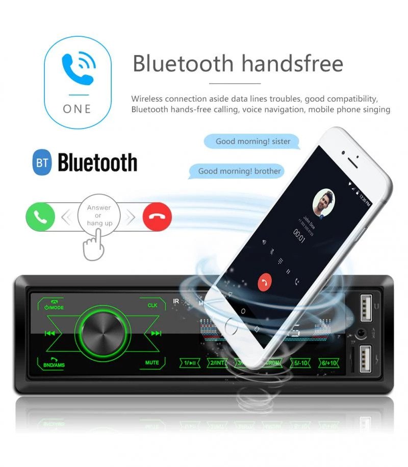 RESIGILAT - Radio MP3 player auto cu touchscreen, bluetooth, USB, microSD, AUX, 4x60W si telecomanda