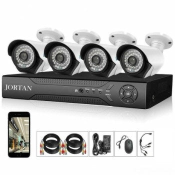 Sistem de supraveghere CCTV, Kit DVR cu 4 camere exterior / interior din metal