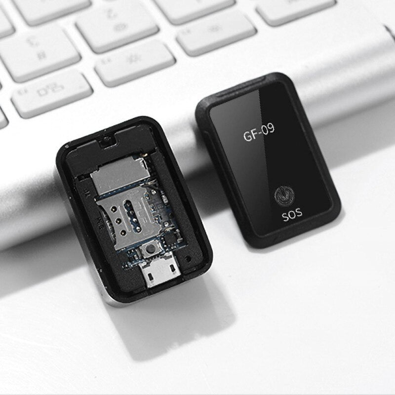 Mini GPS Tracker GF-09, Localizare GPS WiFi si LBS, Microfon, MicroSD, SIM GPRS si MMS, Negru