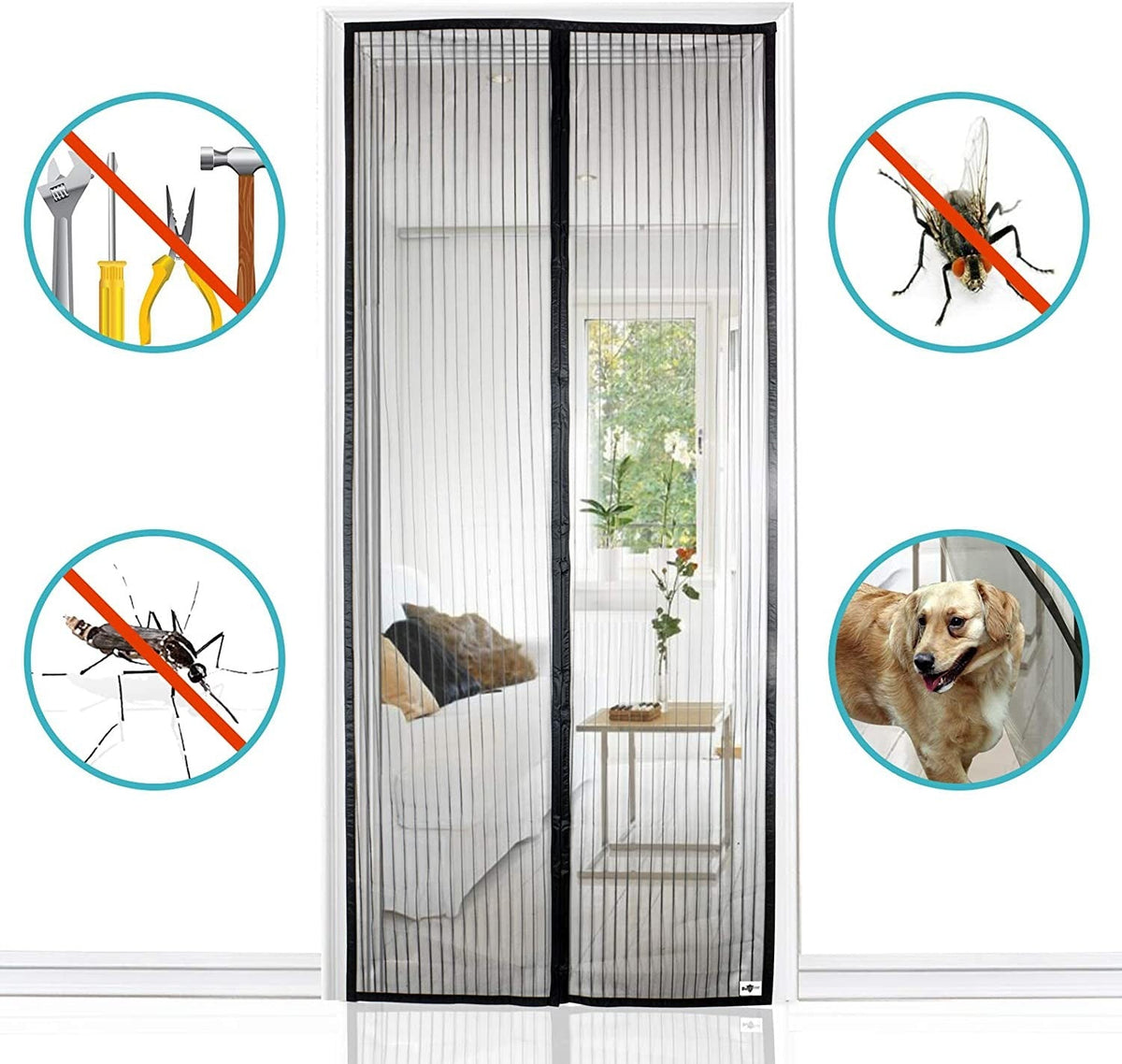 Perdea magnetica antiinsecte Magic Mesh 190 x 100 cm