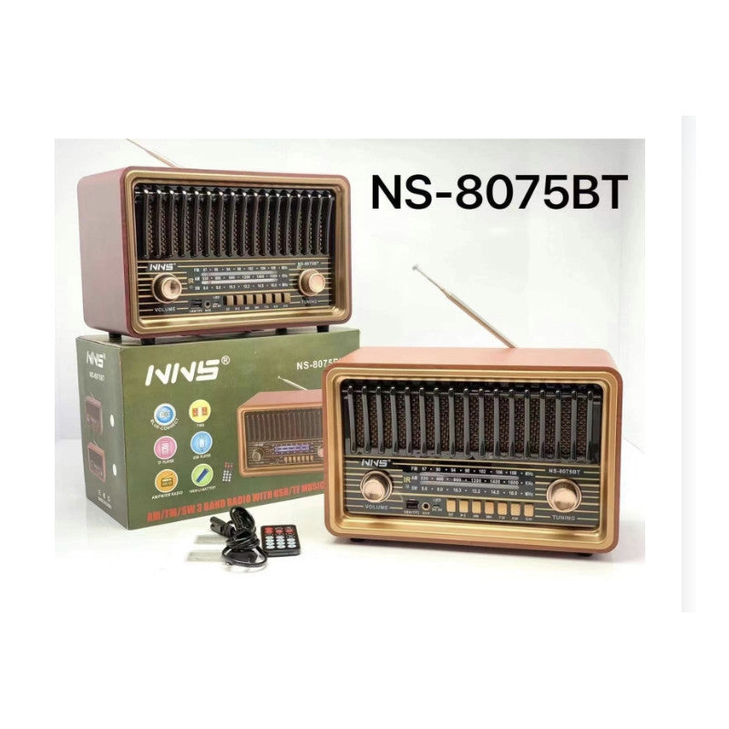 Radio Clasic Vintage NNS NS-8075BT cu Bluetooth si functie TWS