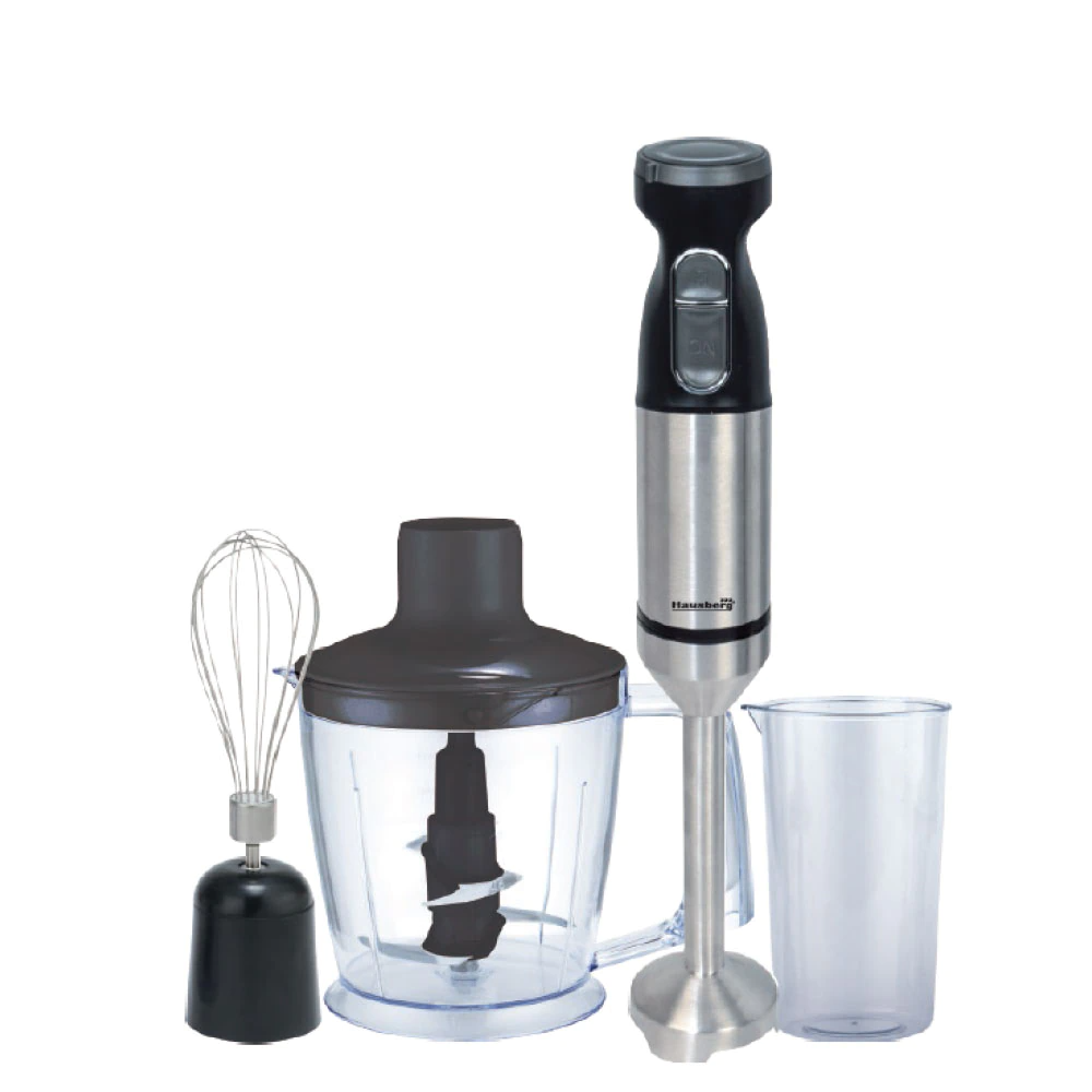 RESIGILAT - Blender de mana profesional, Hausberg HB-7700, 4 in 1, Cana 1000ml, Tel, Tocator, putere 1000W