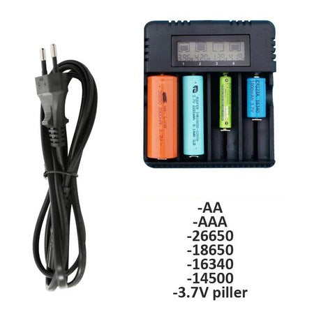 Incarcator universal de baterii, capacitate de 4 baterii, iesire 3000mA, pana la 4.2V, ecran LCD si protectii - HD8992A