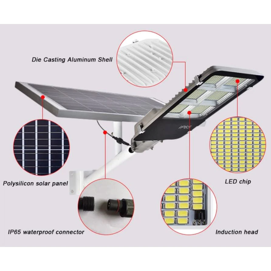 RESIGILAT - Lampa solara stradala LED SMD, cu panou solar, telecomanda si brat montare